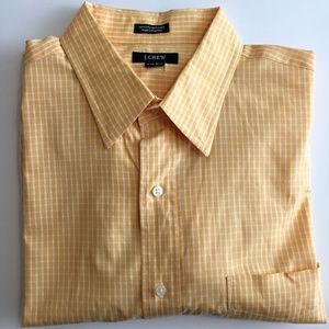 JCrew Men's Yellow/White Plaid Button Down Shirt L